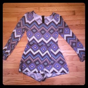 Charlotte Russe Geo print Romper